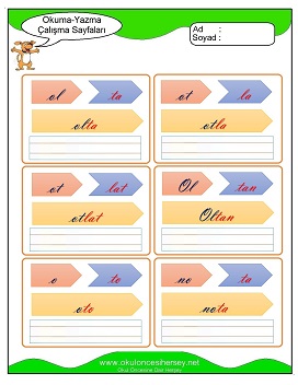 o sesi Grubu Çalışma Sayfaları
